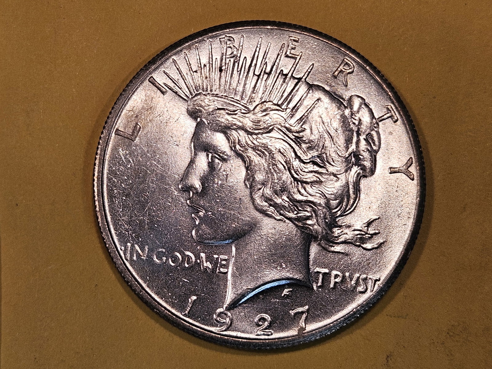 Very Choice Brilliant Uncirculated 1927 Peace Dollar (1 of 10)