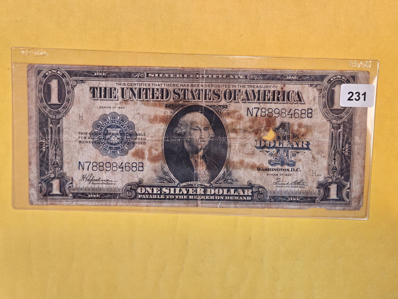 Series of 1923 Large Size One Dollar Silver Certificate (1 of 2)