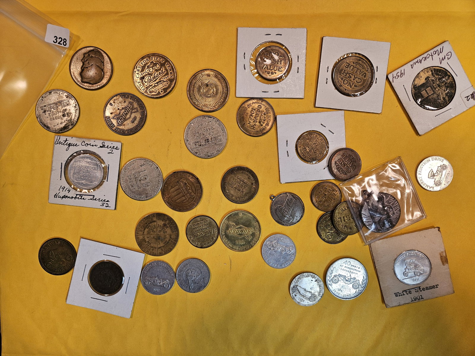 EXONUMIA!: Better lot of Automotive Tokens! Lots of early and mid-1900's pieces!