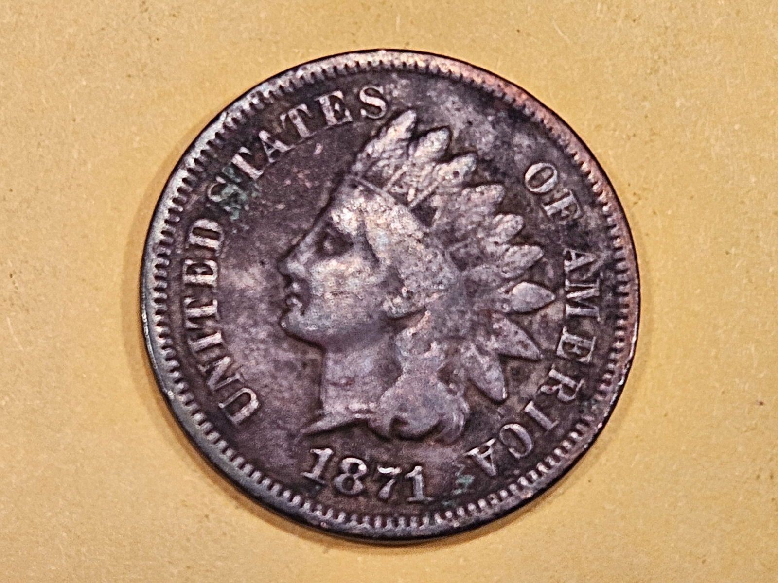 Semi-Key 1871  Indian Cent (1 of 3)