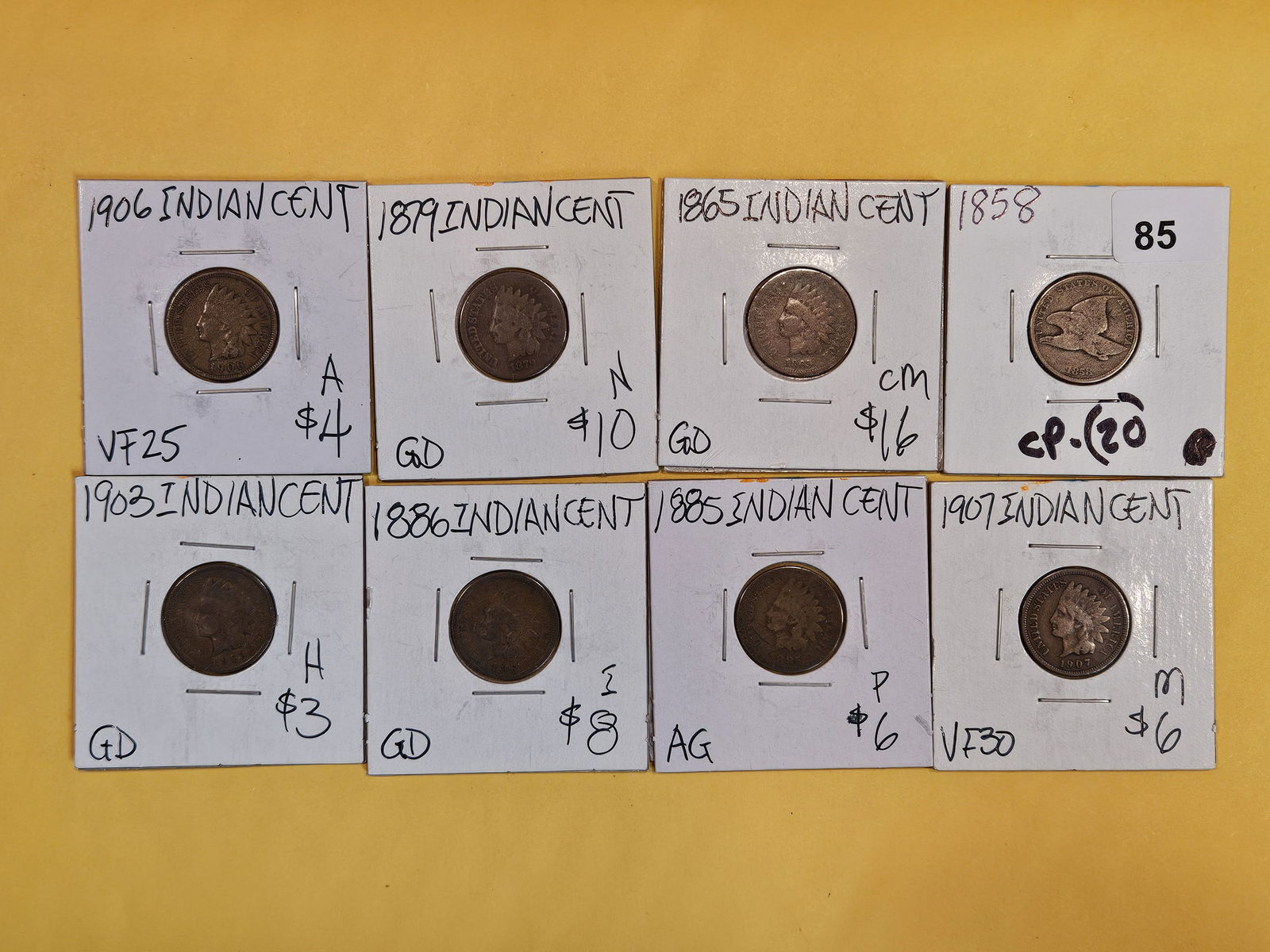 Eight little better Indian cents (1 of 6)