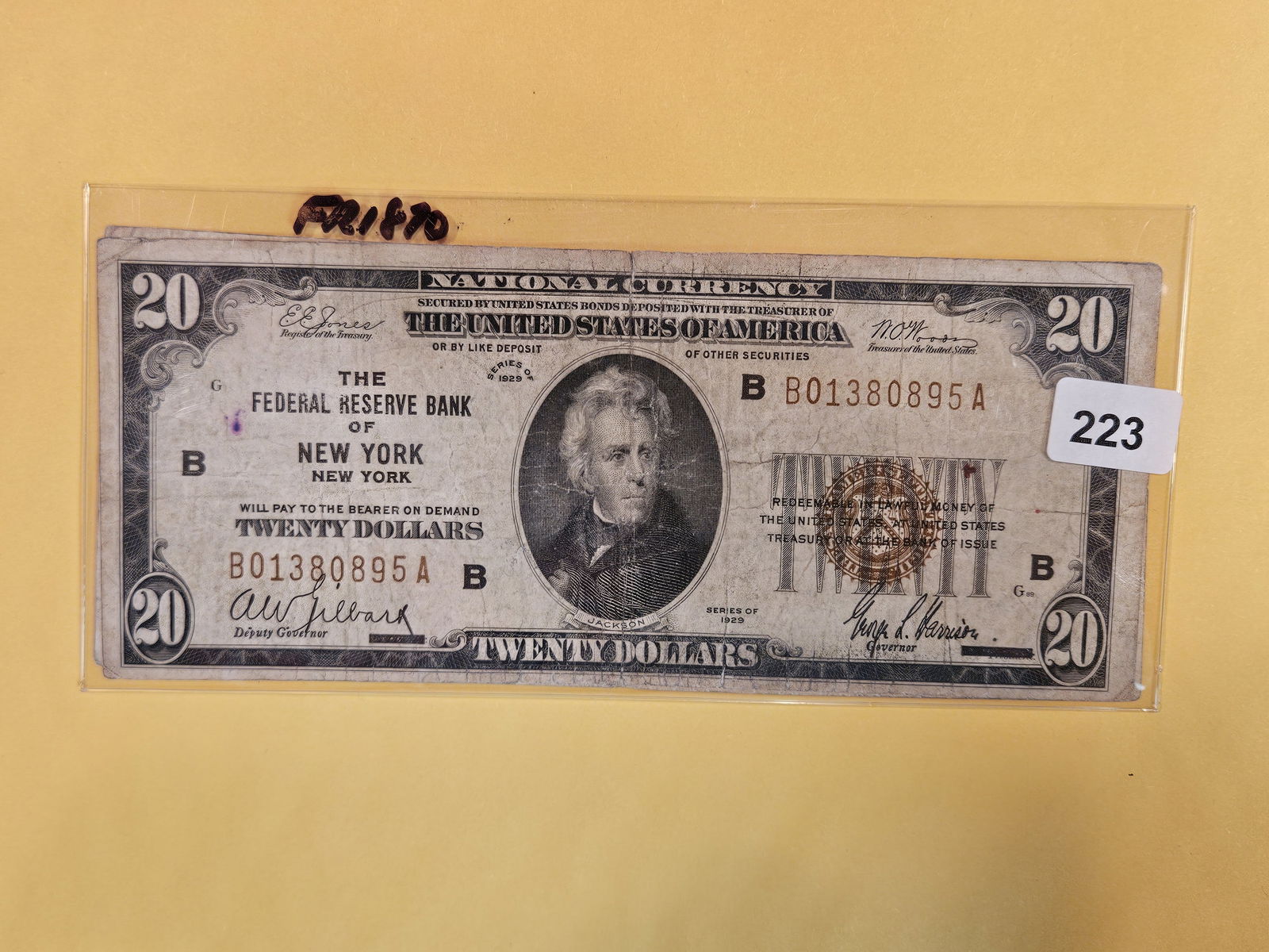 Two Series of 1929 Twenty Dollar National Currency's (1 of 2)