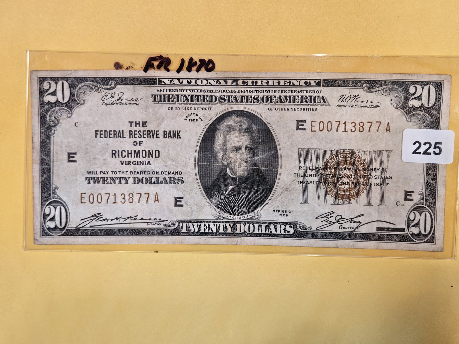 Series of 1929 Ten Dollar National Currency: Richmond. Fr 1870