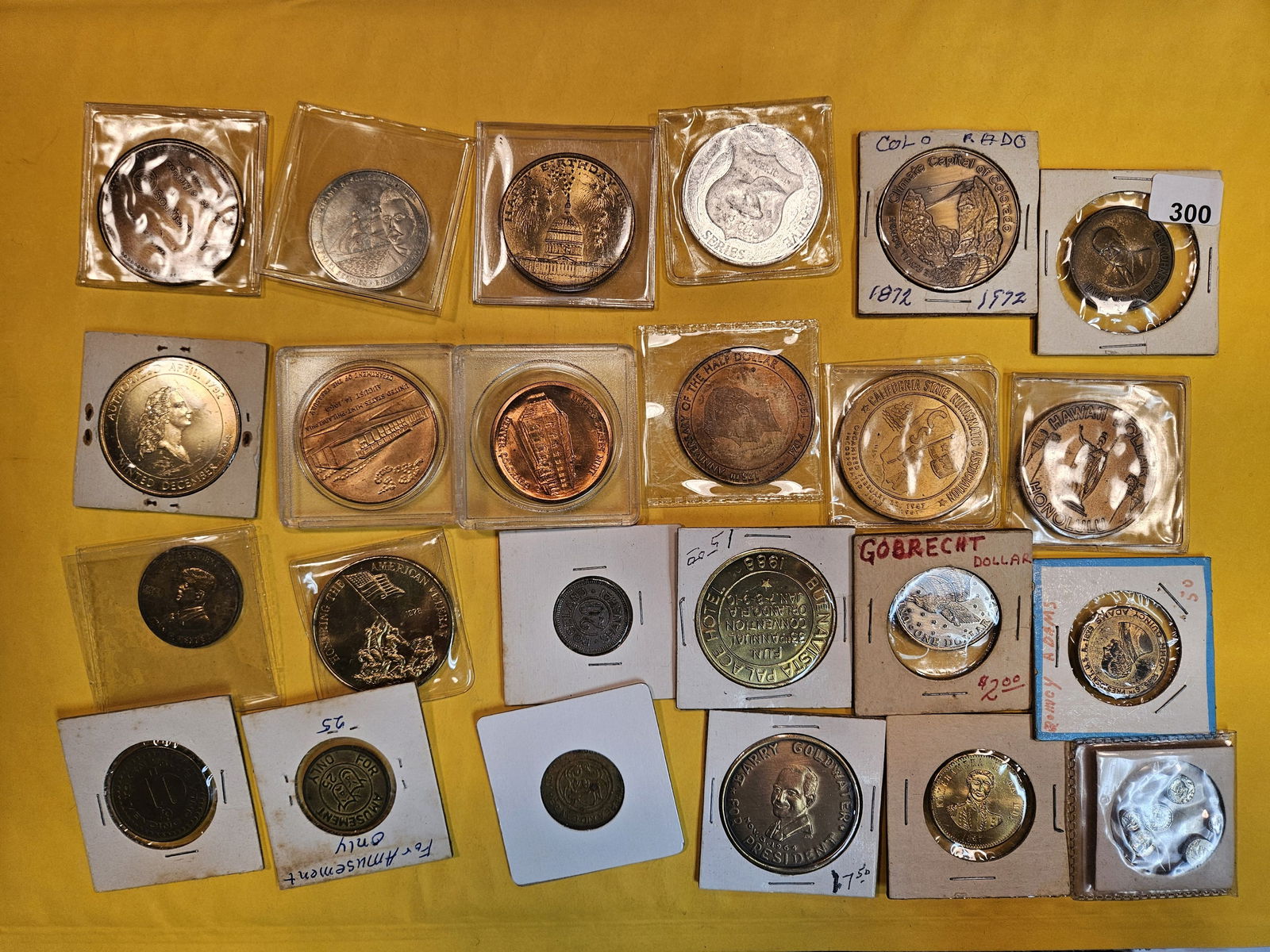 EXONUMIA! Twenty-four tokens and medals: Nice mix