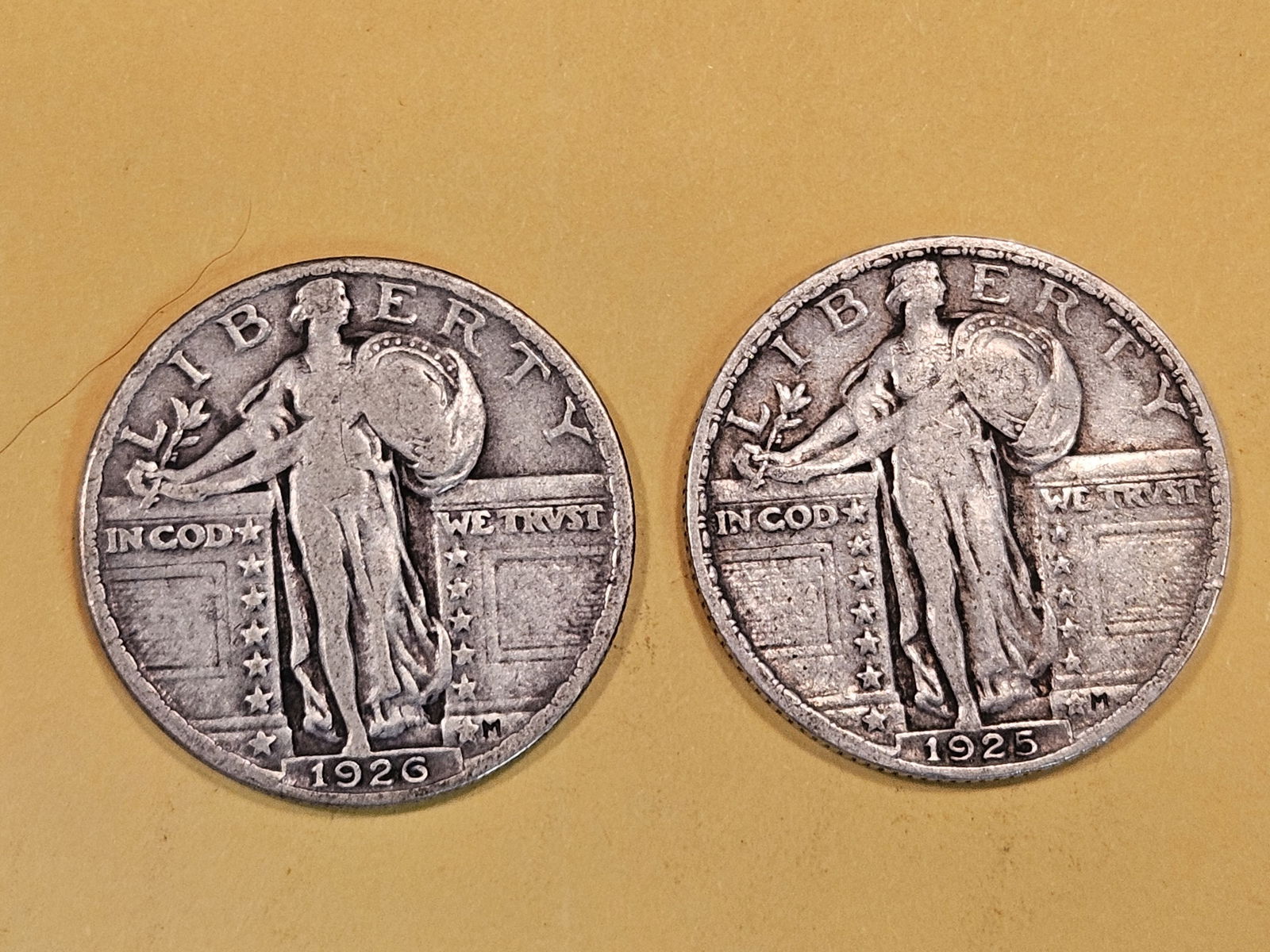 Two Standing Liberty Quarters in Very Fine (1 of 3)