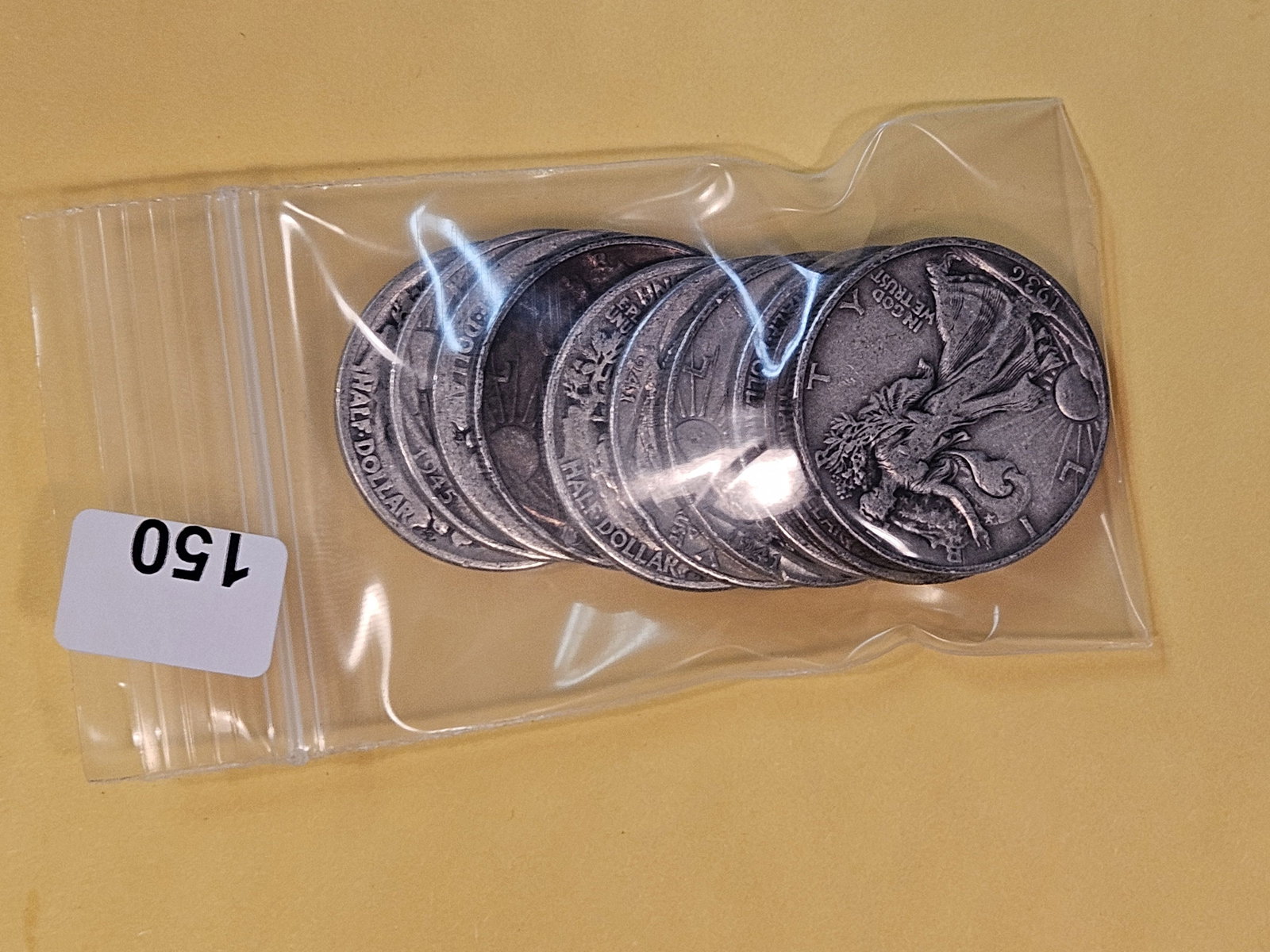 Ten mixed siver half dollars (1 of 1)