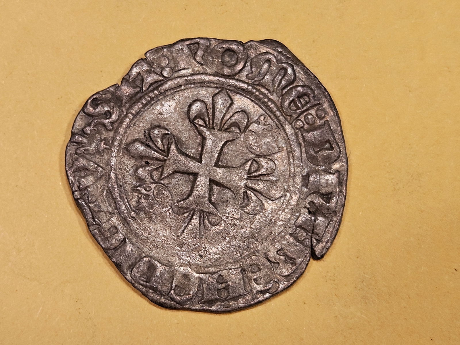 1380 - 1422 France Charles VI ar Gros (1 of 3)