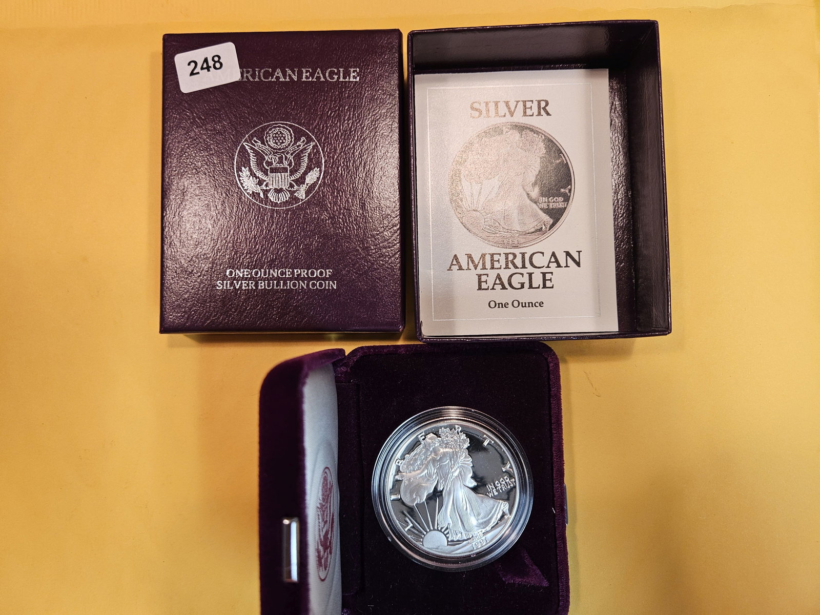 GEM Proof Deep Cameo 1991 American Silver Eagle (1 of 3)