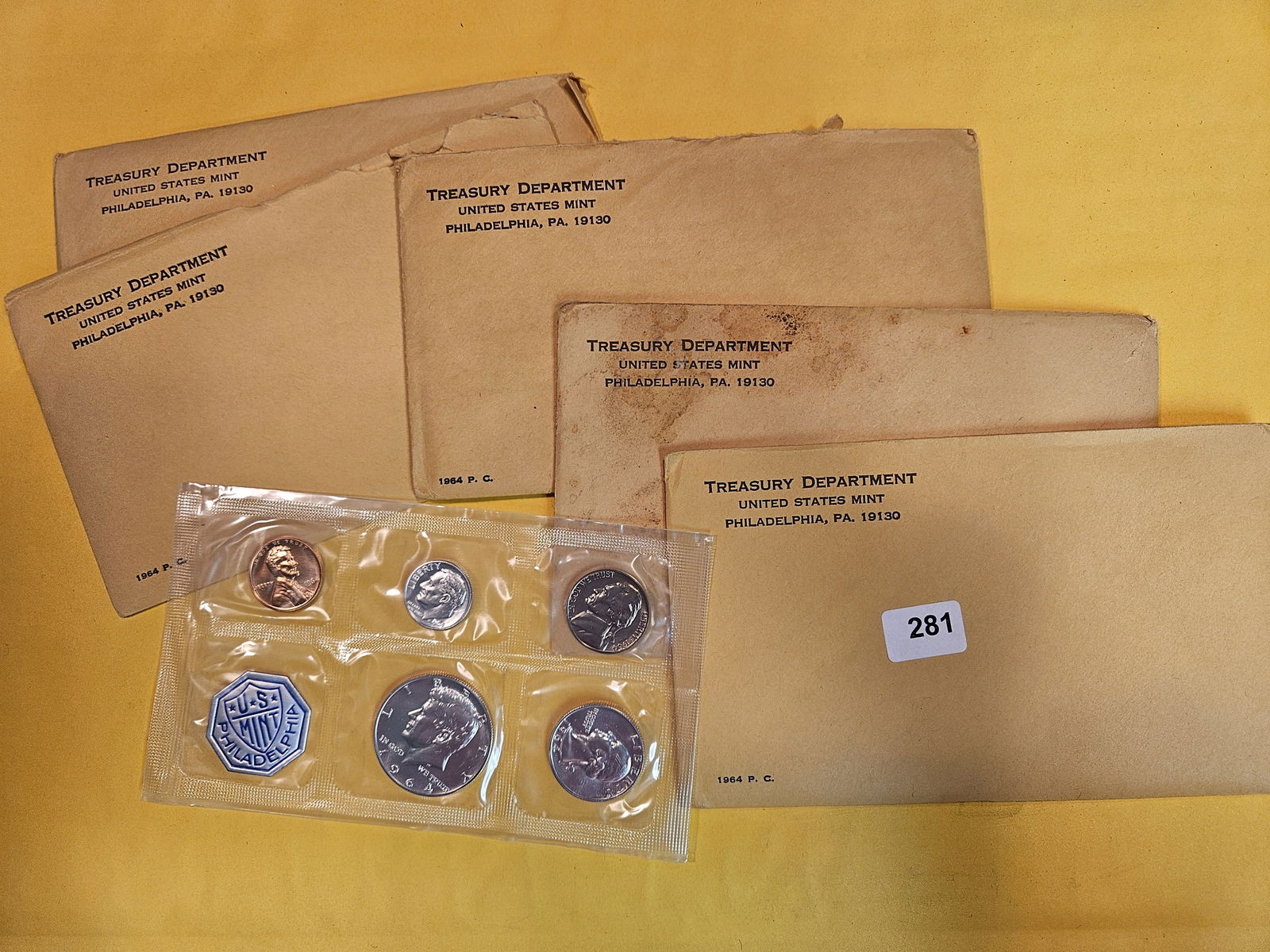 Five 1964 US Silver Proof Sets (1 of 1)