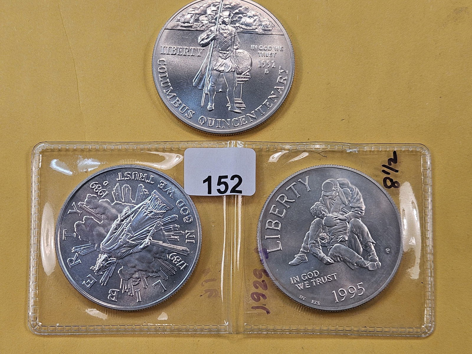 Three Uncirculated Commemorative Silver Dollars (1 of 8)