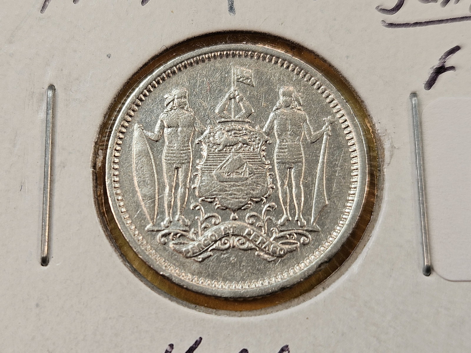 1929 State of North Borneo Twenty-five Cents in Very Fine (1 of 4)