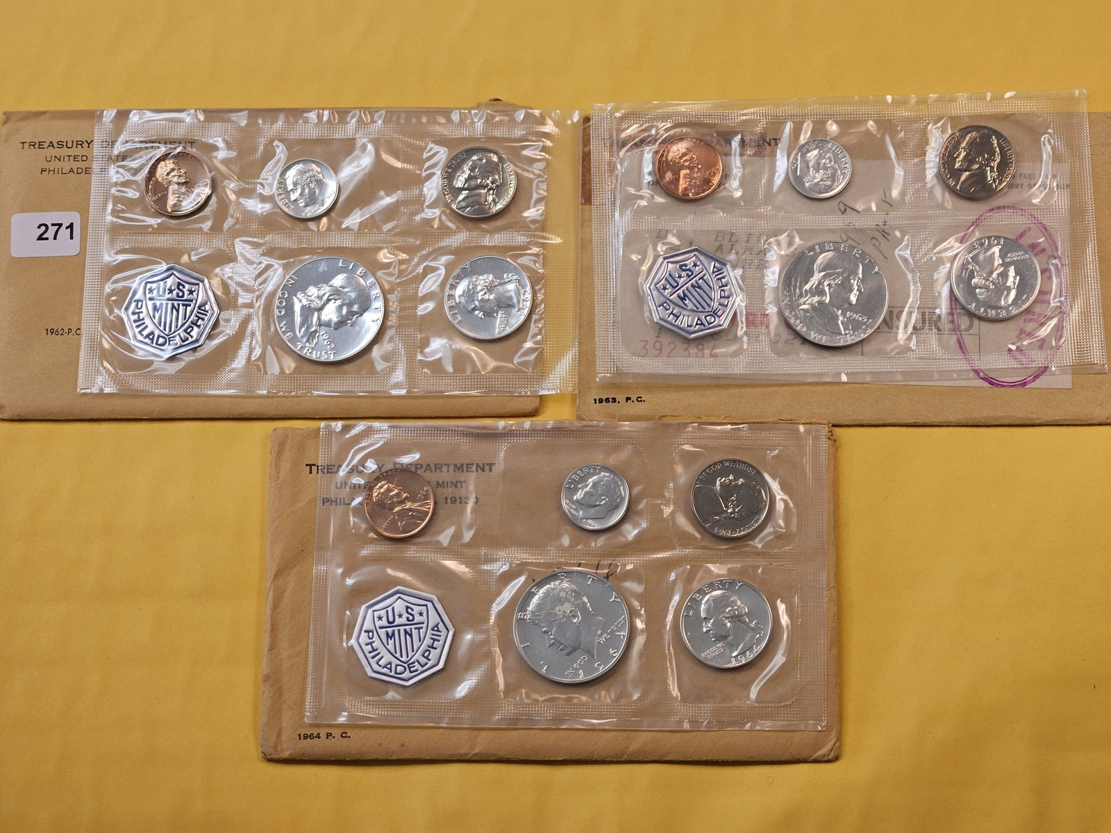 Three US 90% Silver Proof Sets (1 of 2)