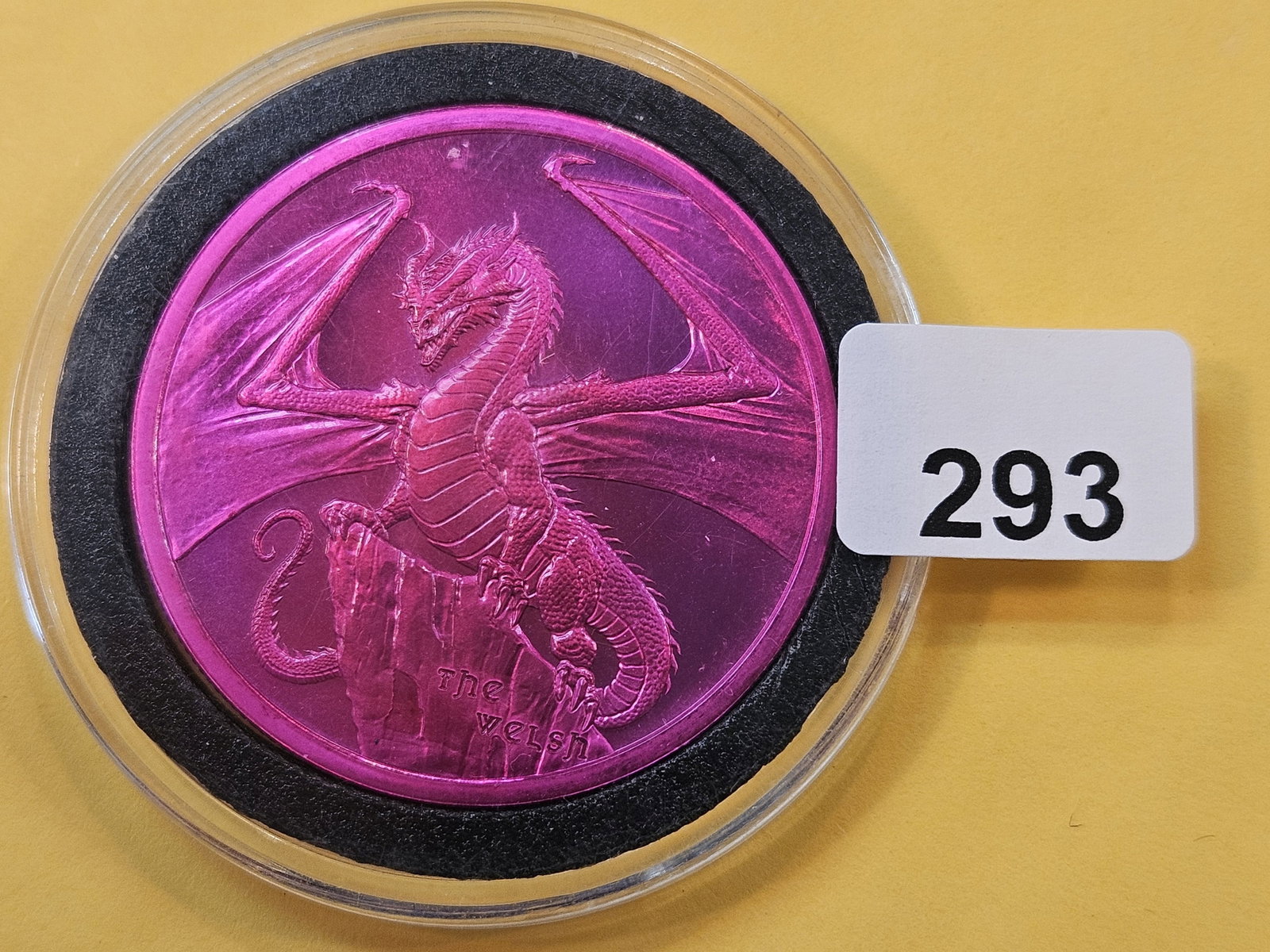 One Troy Ounce .999 fine Silver Colorized Art Round: World of Dragons
