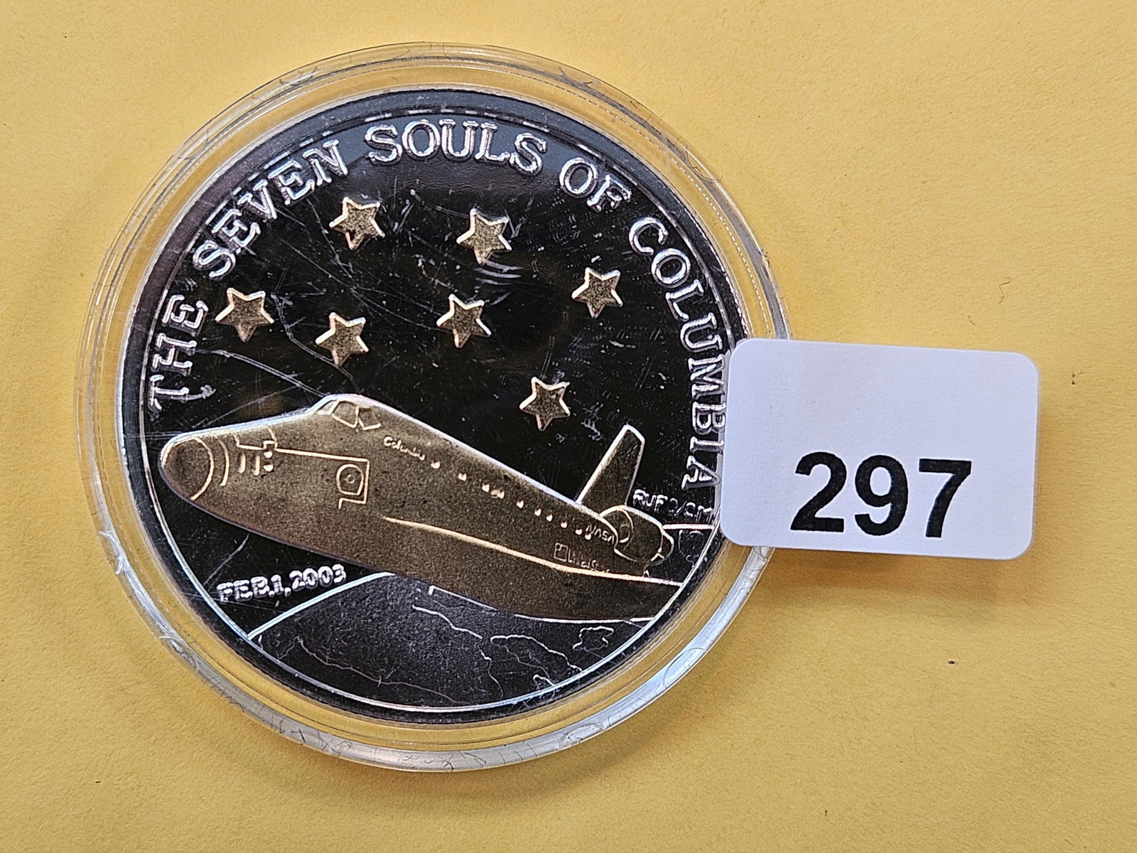 One Troy Ounce .999 fine Silver Proof Art Round: The Seven Souls of Columbia