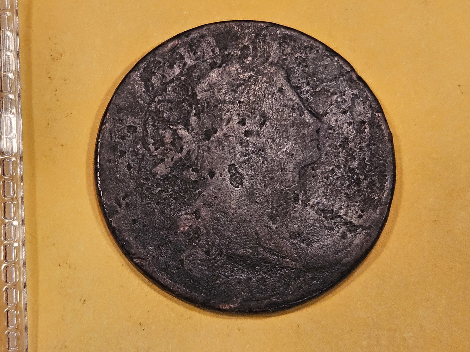 1800 Draped Bust Large Cent: Looks like the Q variety, but not 100%