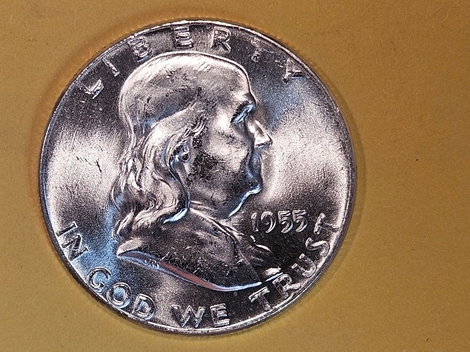 VARIETY! BUGS BUNNY! Very Choice brilliant Uncirculated 1955 Franklin Half Dollar (1 of 5)