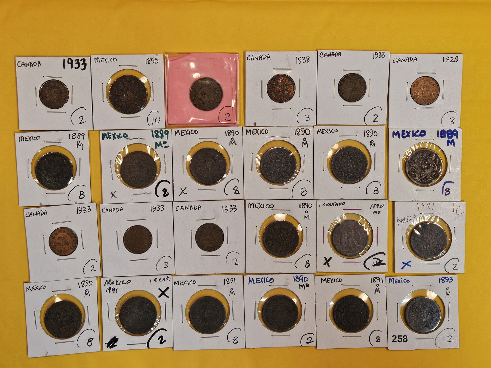Twenty-four mixed World coins (1 of 5)