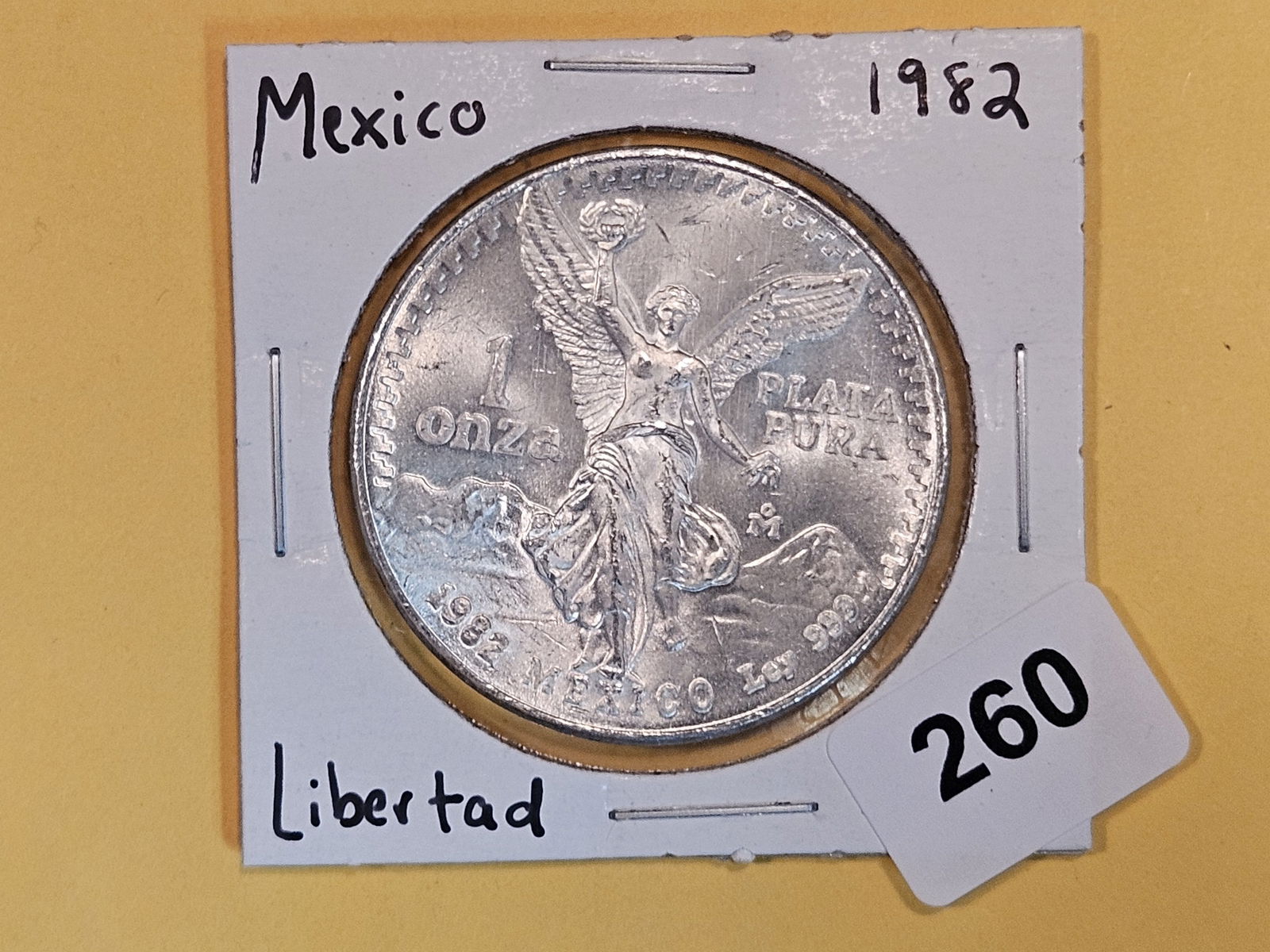 GEM Brilliant uncirculated 1982 Mexico Silver Onza (1 of 2)