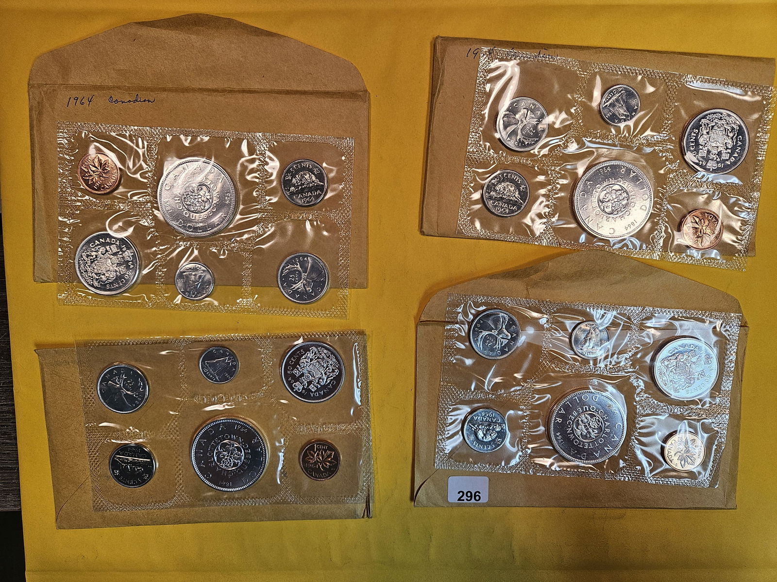 Four 1964 Canada Silver prooflike Sets (1 of 1)