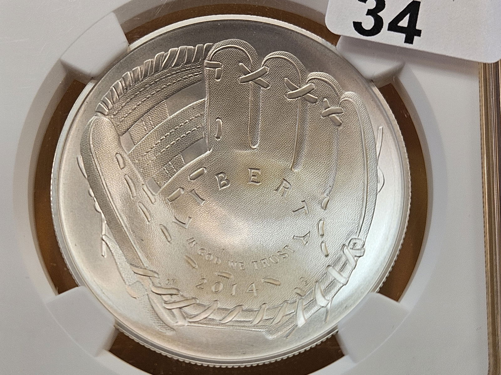 PERFECT! NGC 2014 Baseball Hall of Fame Commemorative Silver Dollar in Mint State 70 (1 of 4)