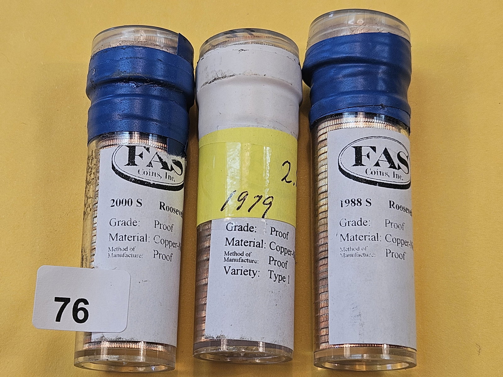 Three Rolls of Proof Clad Roosevelt Dimes (1 of 2)