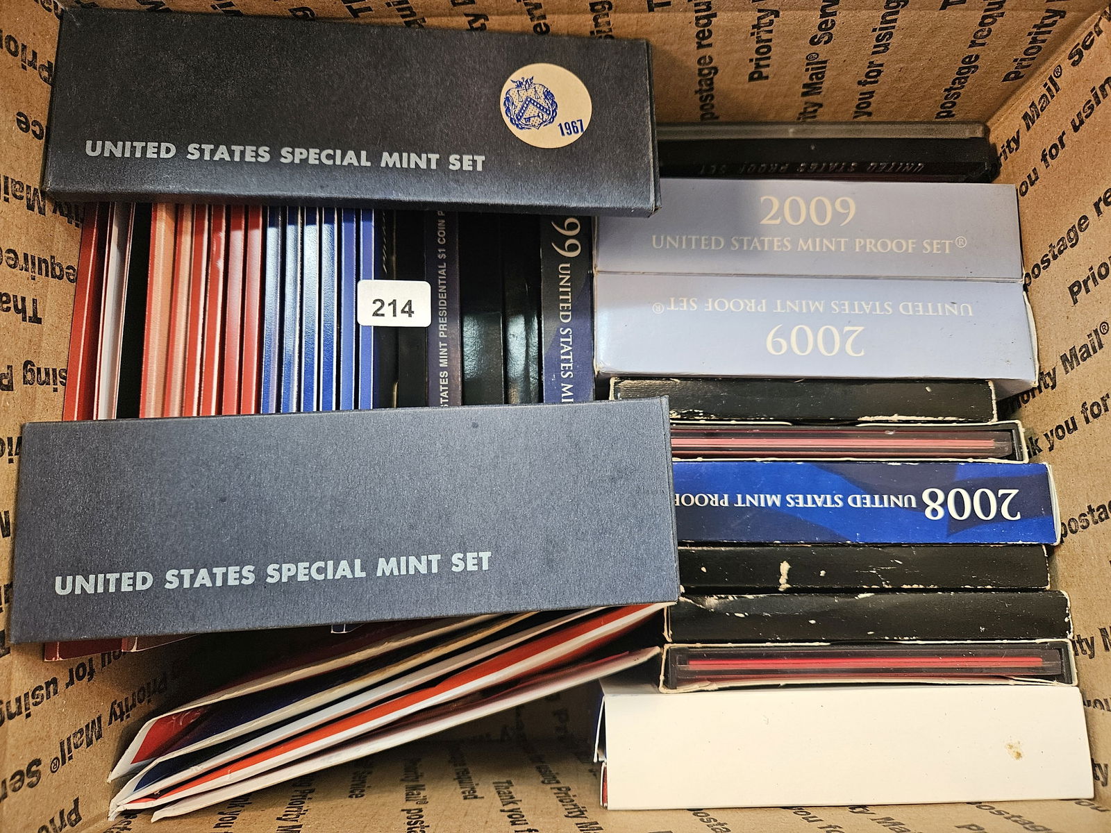 Forty-two mixed US Proof and mint Sets (1 of 1)