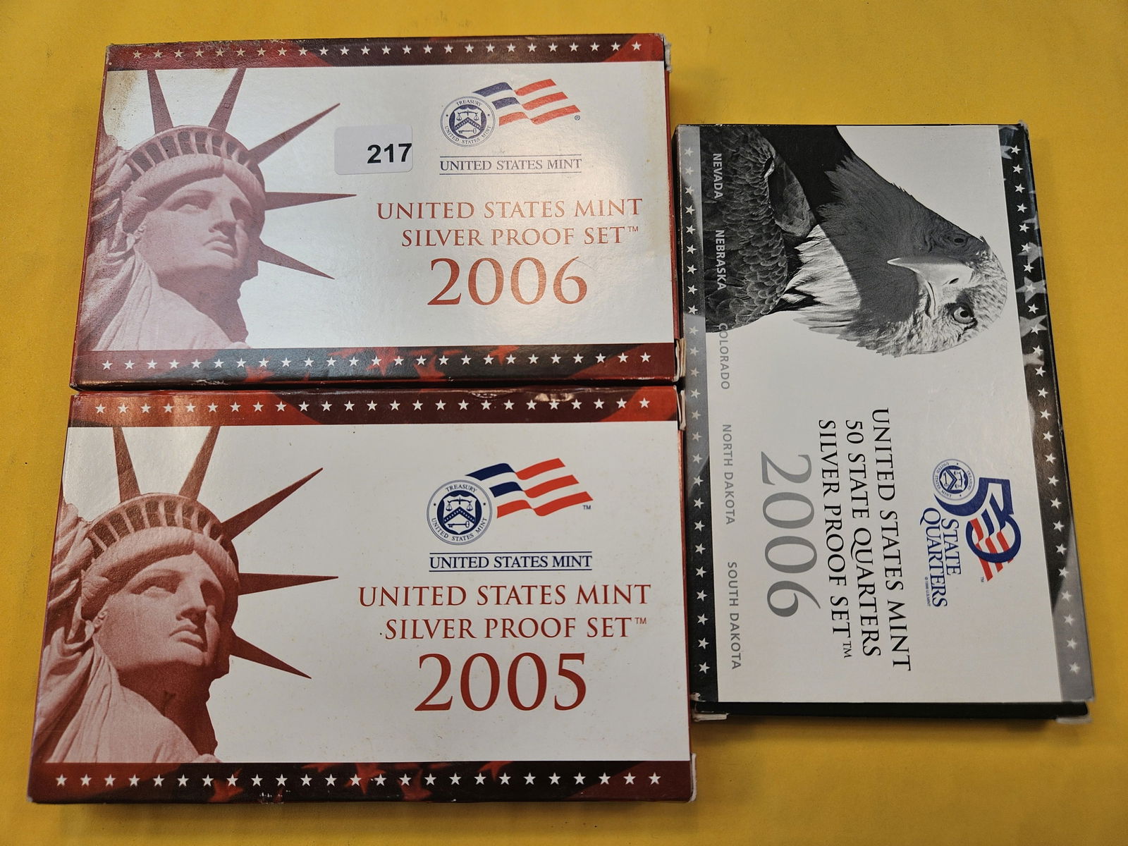 Three US Silver Proof Sets (1 of 2)