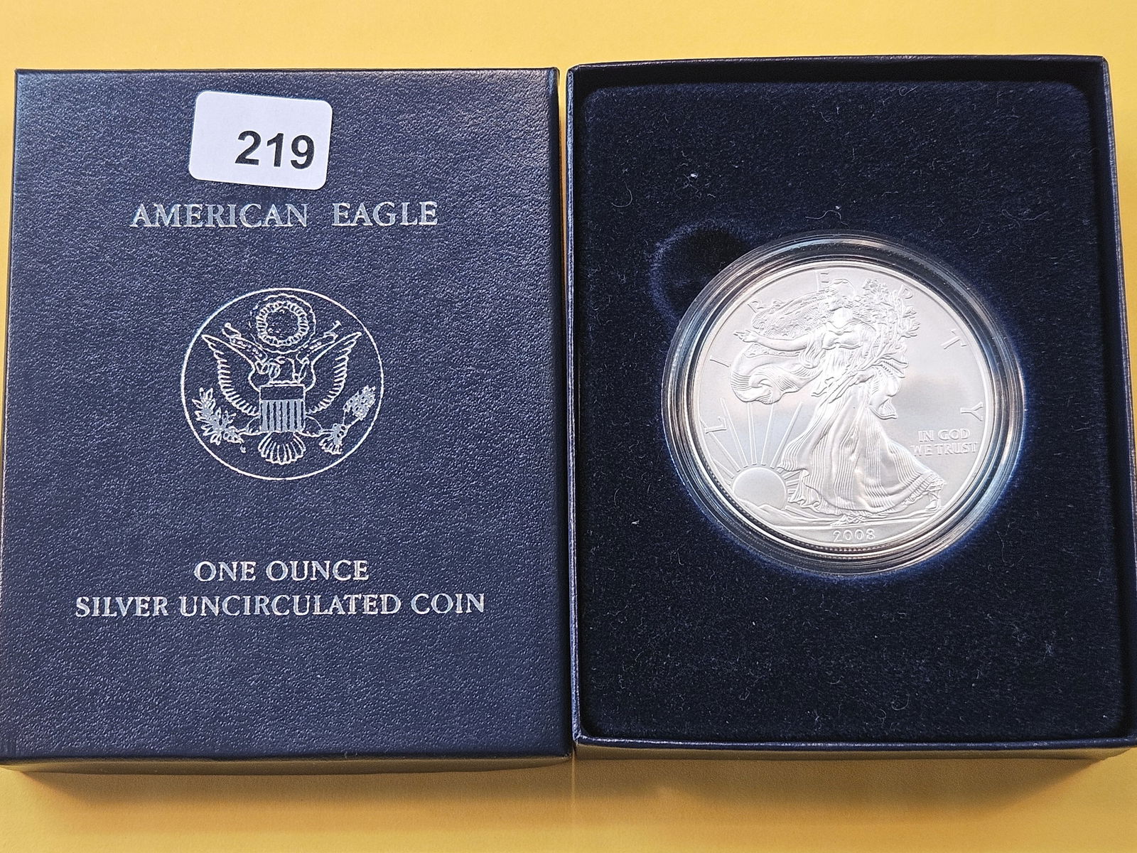 GEM Brilliant Uncirculated 2008-W American Silver Eagle (1 of 4)