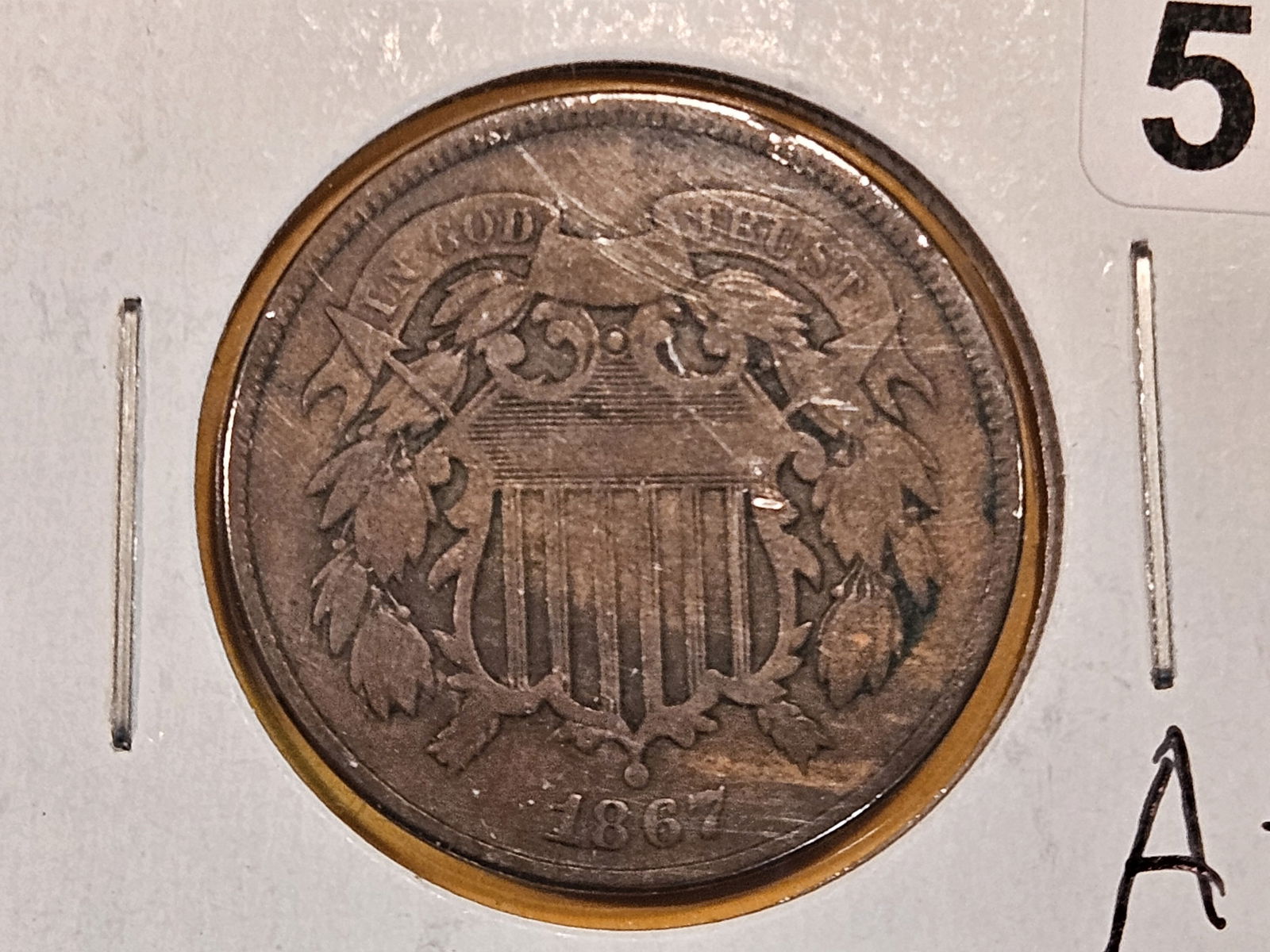 1867 Two Cent piece (1 of 3)