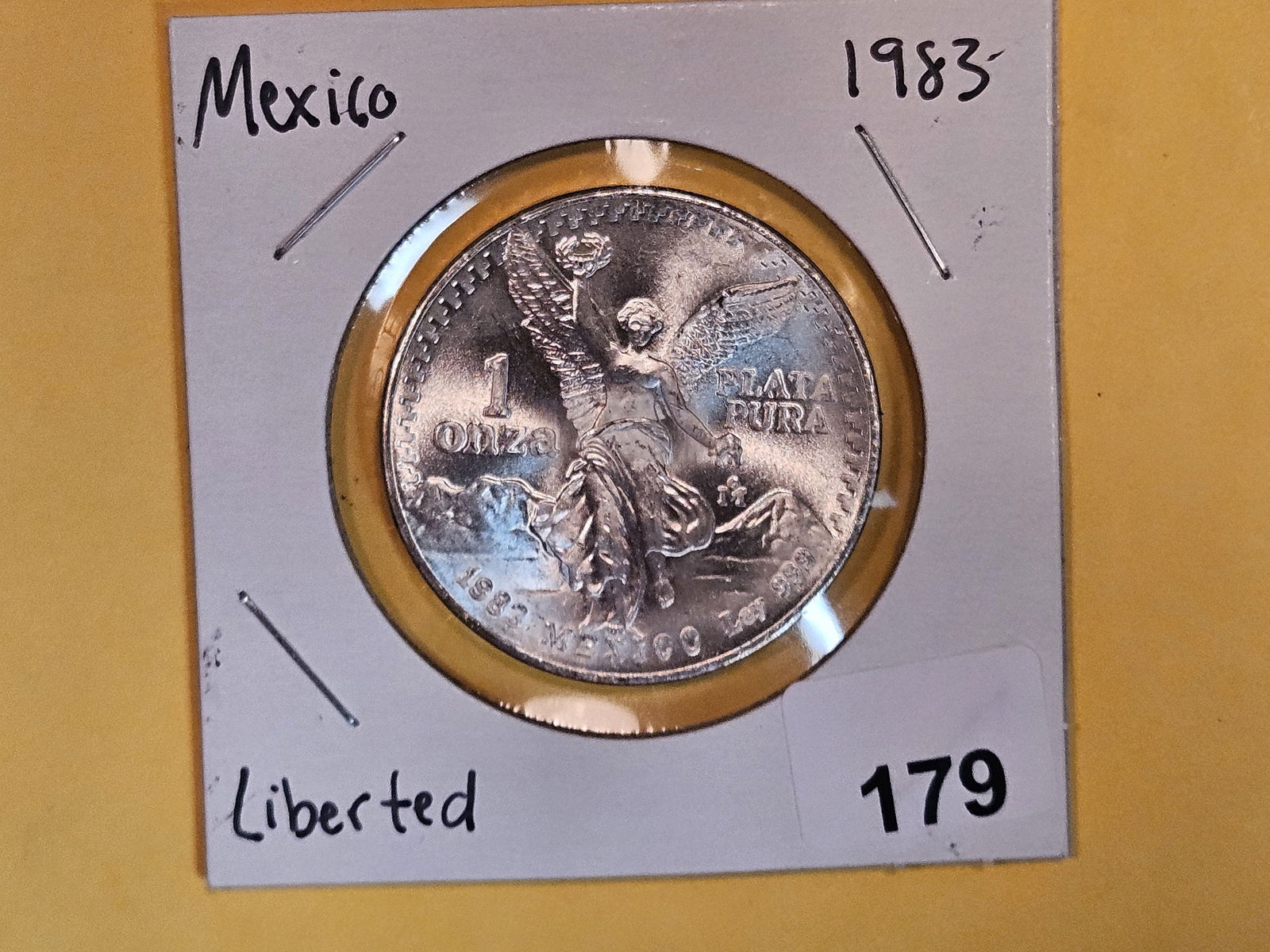 GEM Brilliant Uncirculated 1983 Mexico silver Onza (1 of 2)