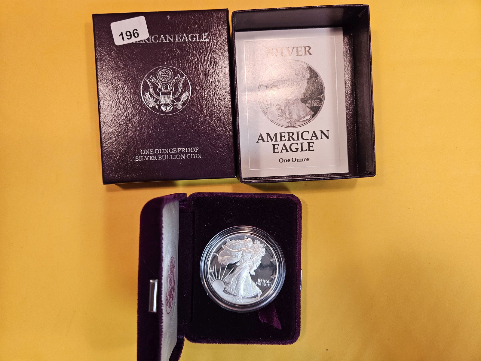 GEM Proof Deep Cameo 1992 American Silver Eagle (1 of 3)