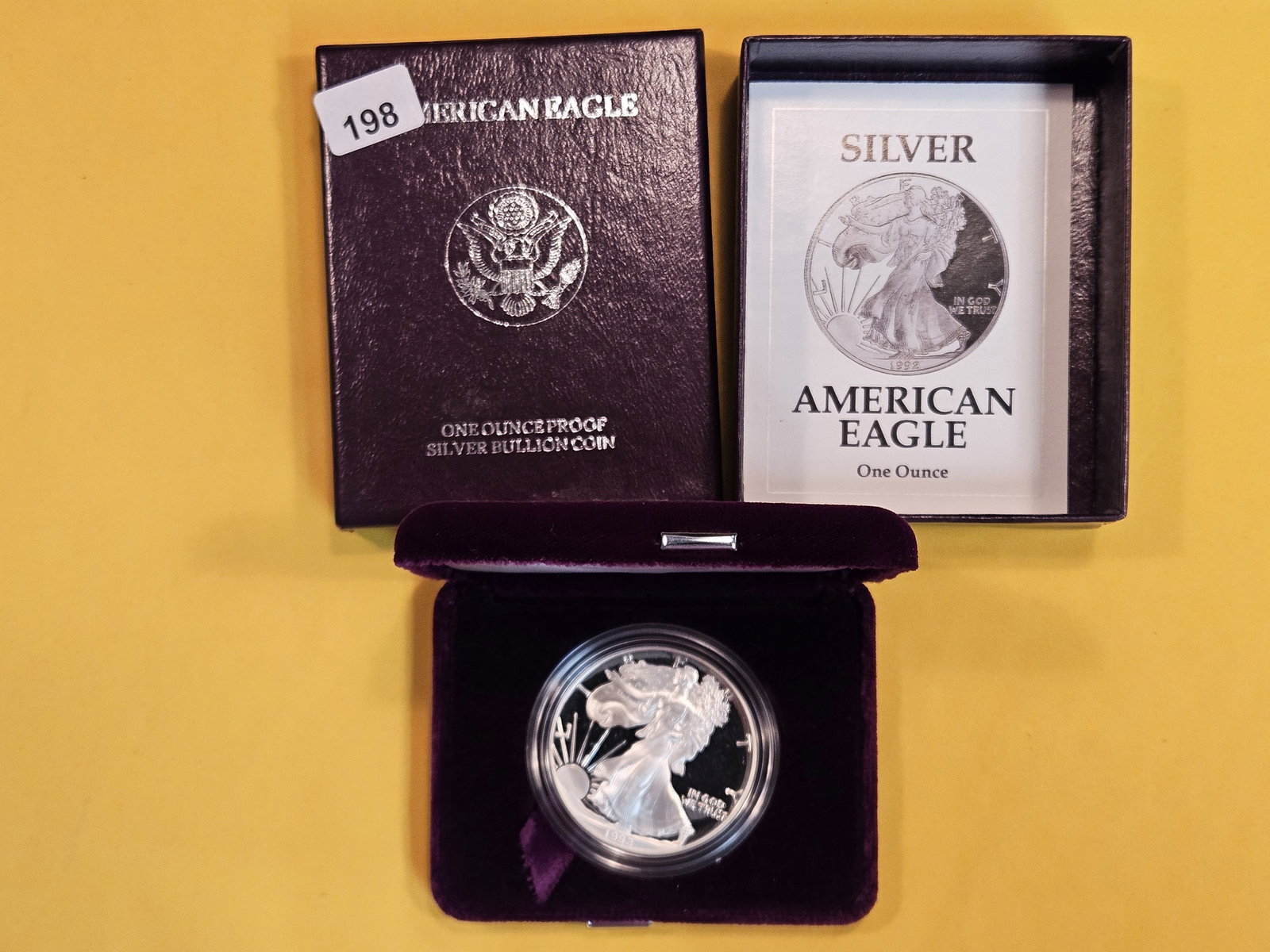 GEM Proof Deep Cameo 1992 American Silver Eagle (1 of 3)