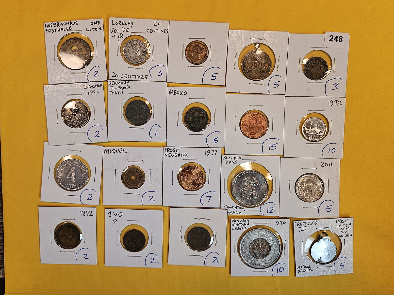 Twenty cool pieces of exonumia: Nice mix!