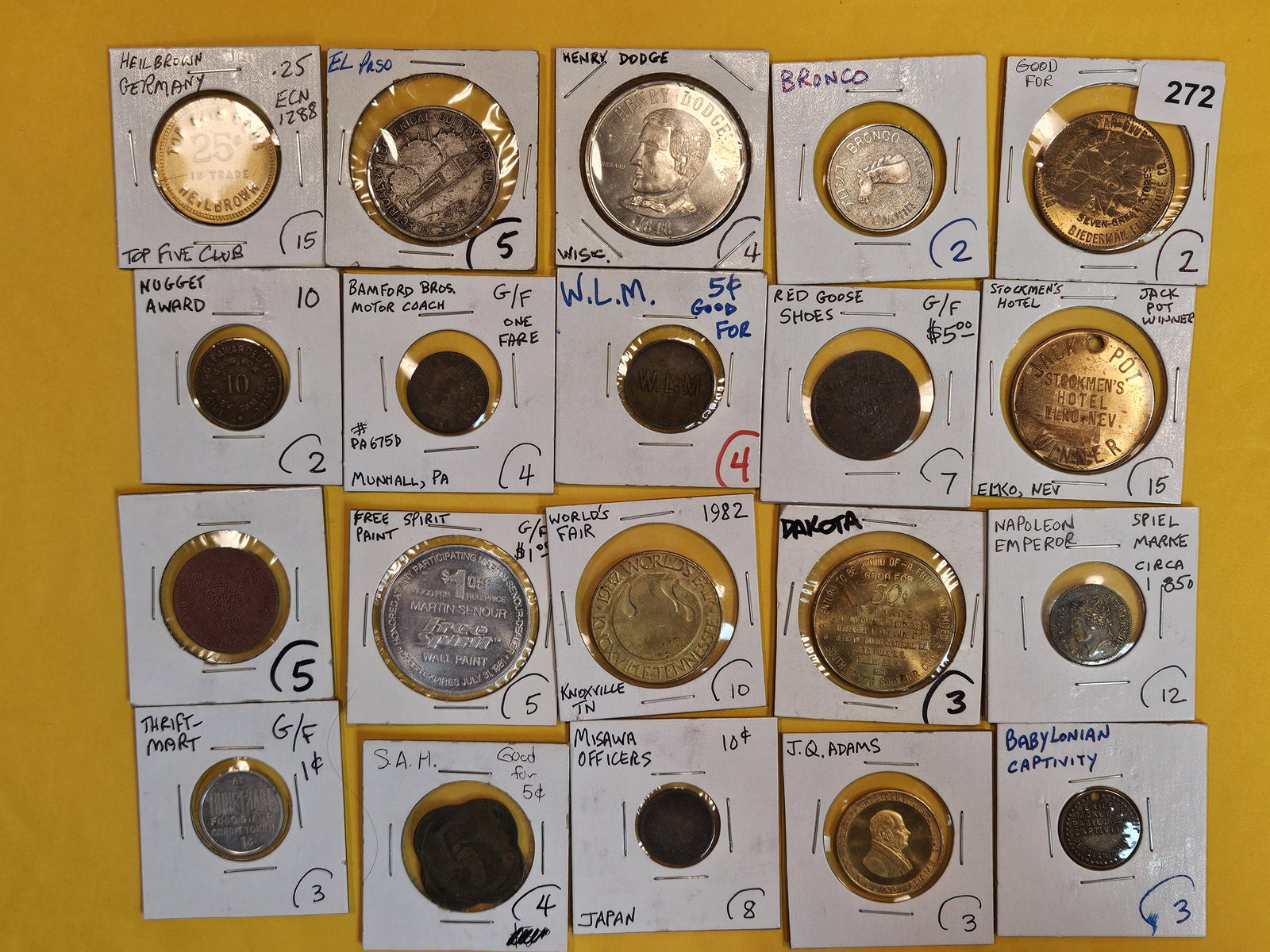 Twenty more pieces of cool exonumia: Nice mix!