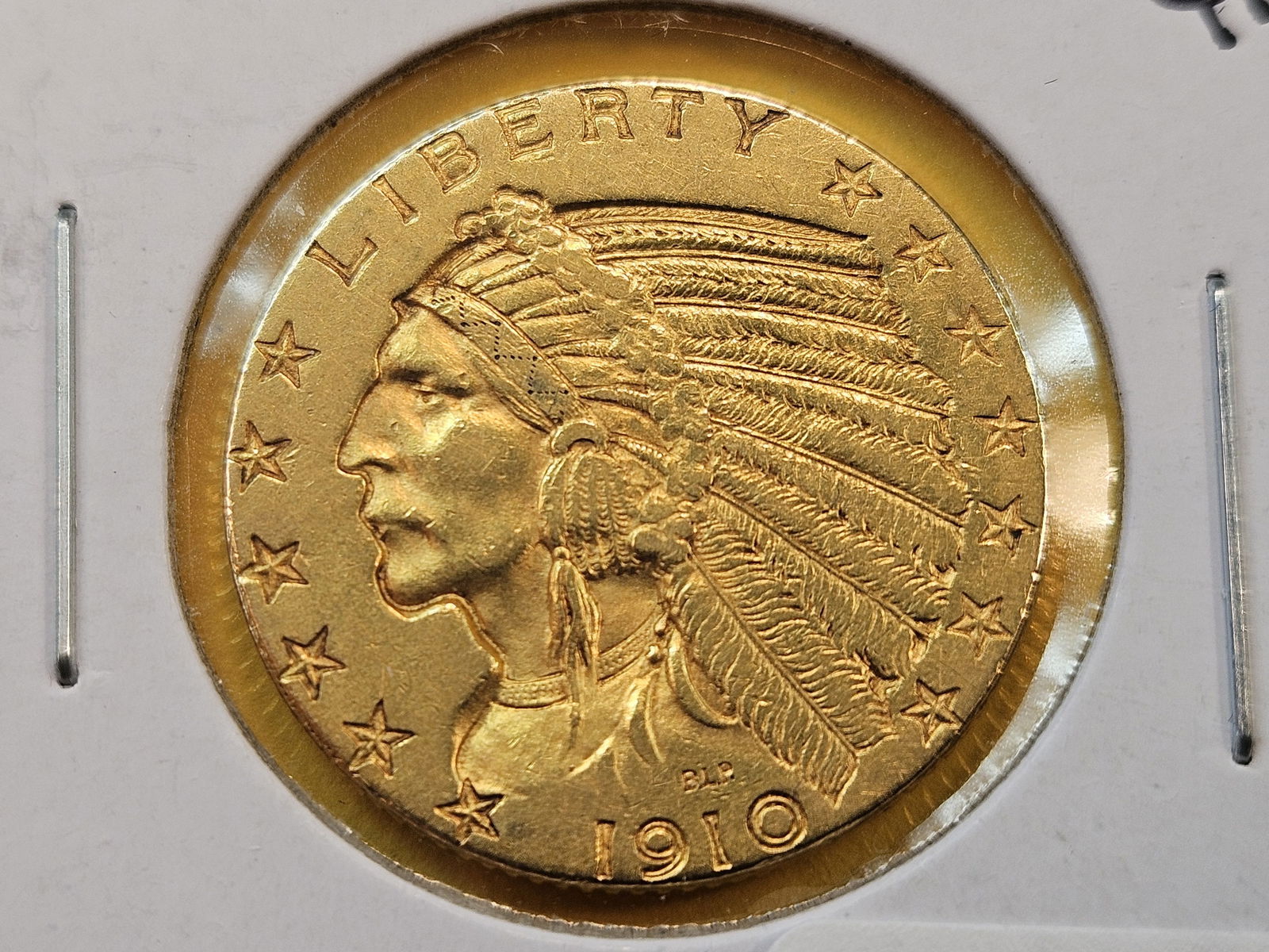 GOLD! Choice Brilliant AU-BU 1910 Indian Head Five Dollar Gold (1 of 4)
