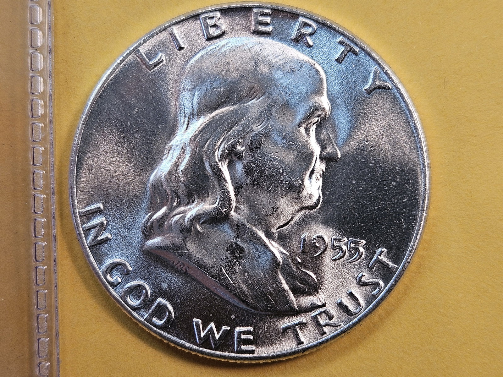 Variety! 1955 GEM Brilliant Uncirculated FBL Franklin Half Dollar (1 of 5)