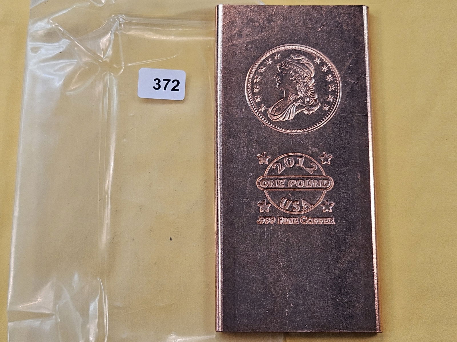 One Pound .999 Fine Copper Bar (1 of 2)