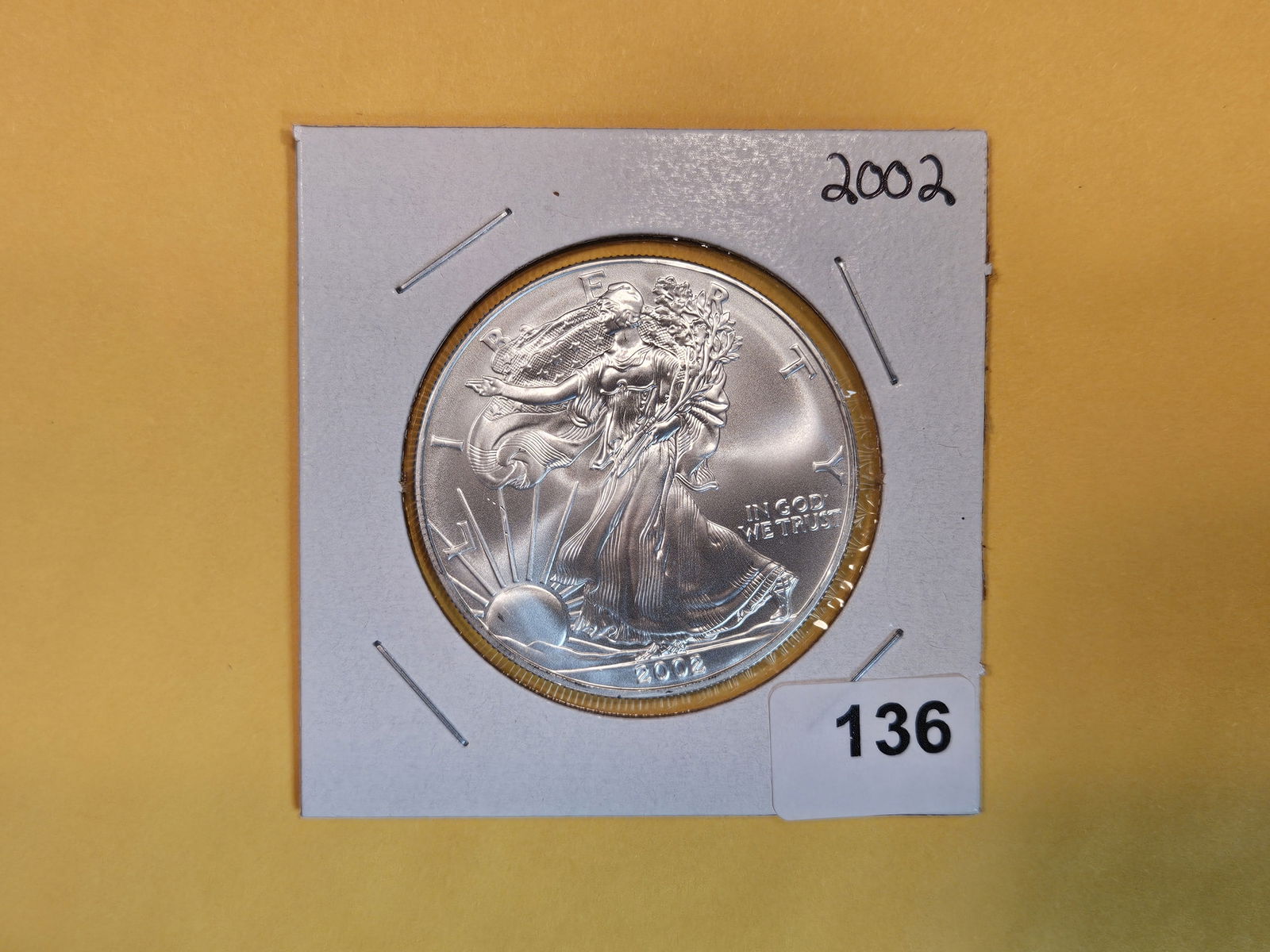 GEM Brilliant Uncirculated 2002 American Silver Eagle (1 of 2)