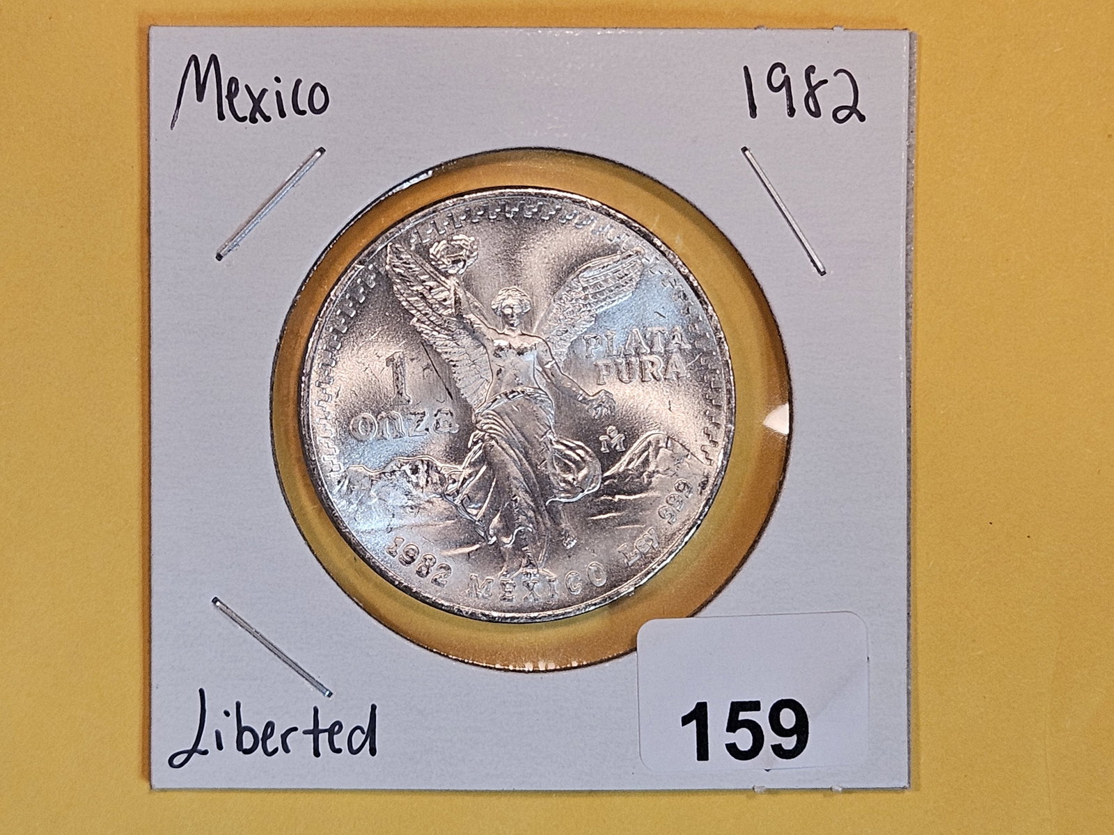 GEM Brilliant Uncirculated 1982 Mexico Silver Onza (1 of 2)