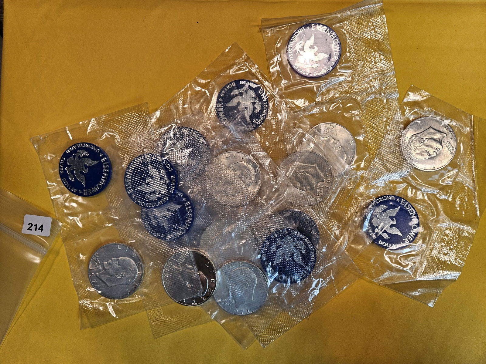 Ten Mixed Brilliant Uncirculated SILVER Blue IKES (1 of 1)