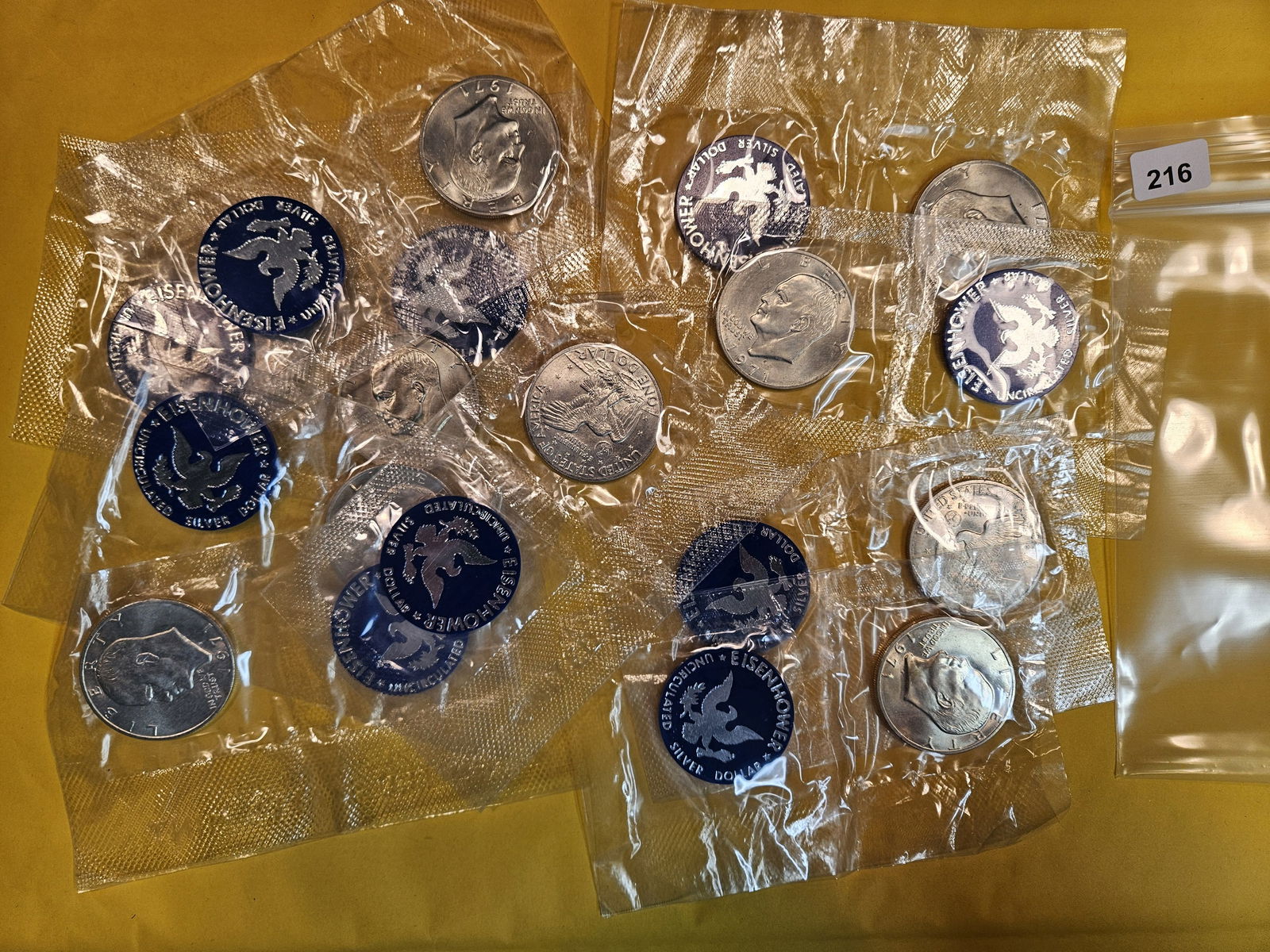 Ten Mixed Brilliant Uncirculated SILVER Blue IKES (1 of 1)