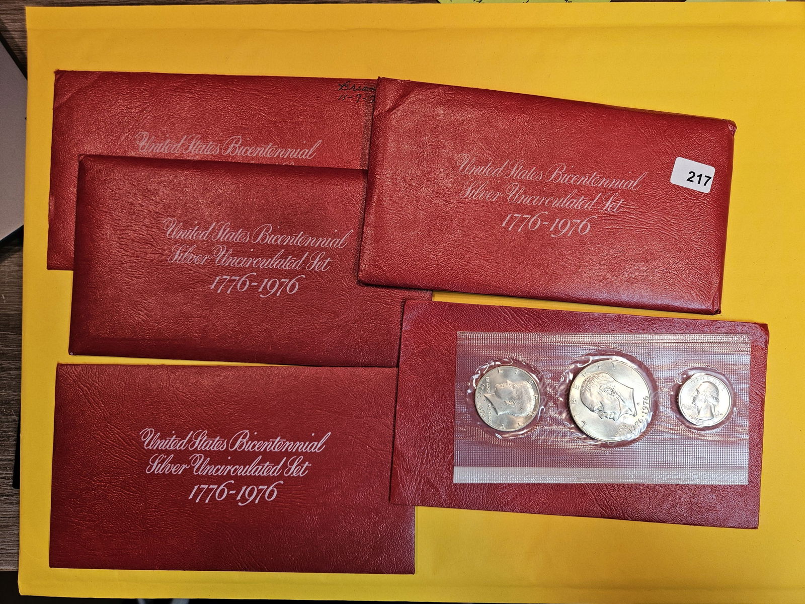 Five 1976 Three-Coin SILVER Bicentennial Mint Sets (1 of 1)