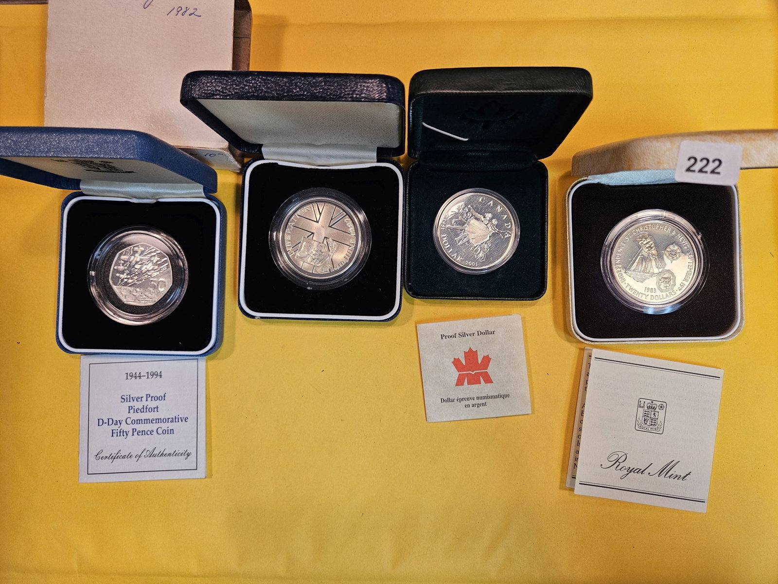Four Silver Proof World Coins (1 of 5)