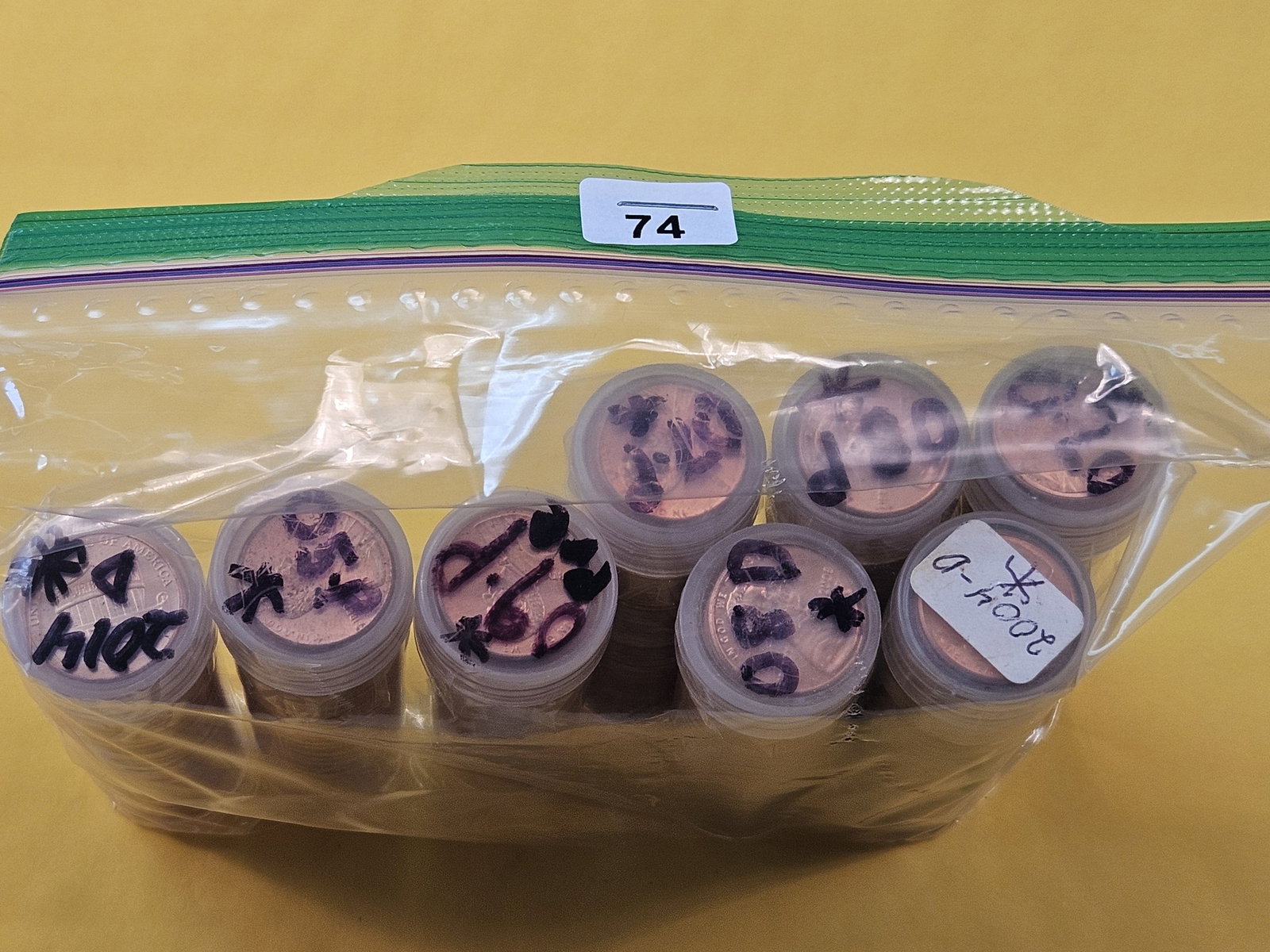 Eight Rolls of Brilliant Uncirculated Shield Cents. 00's and 10's: From consigner and unchecked by us.