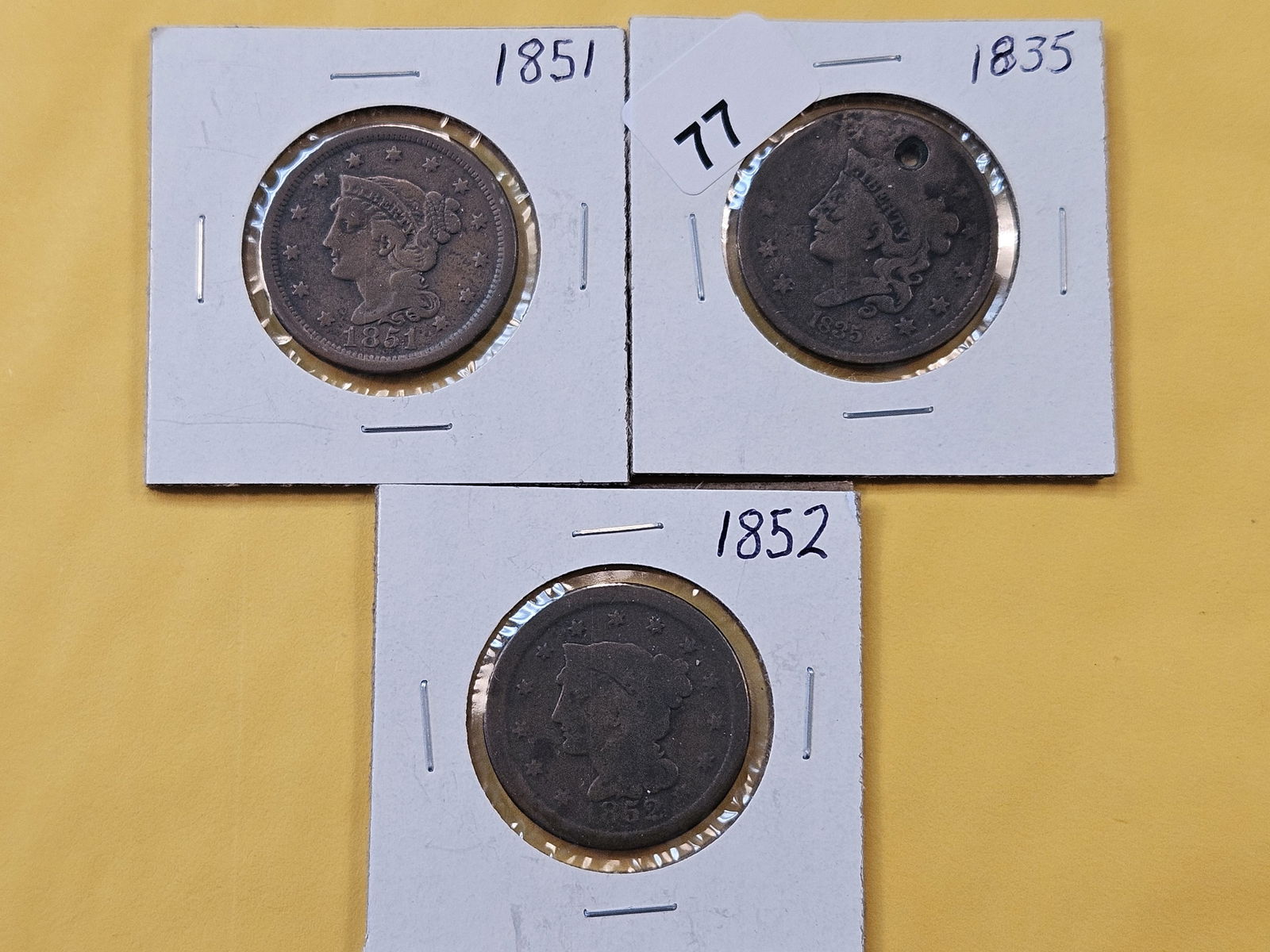 Two Braided Hair and a Coronet Head Large Cent (1 of 8)