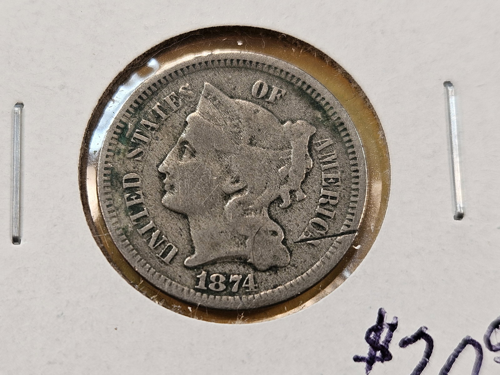 1874 Three Cent Nickel (1 of 4)