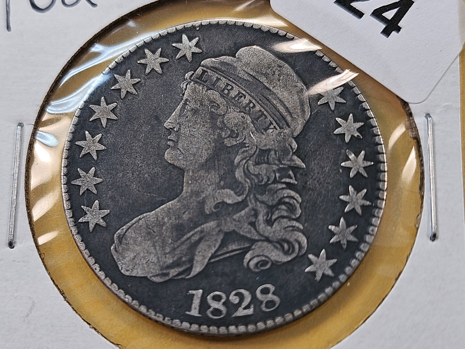 1828 Bust Silver Half Dollar: Looks Fine