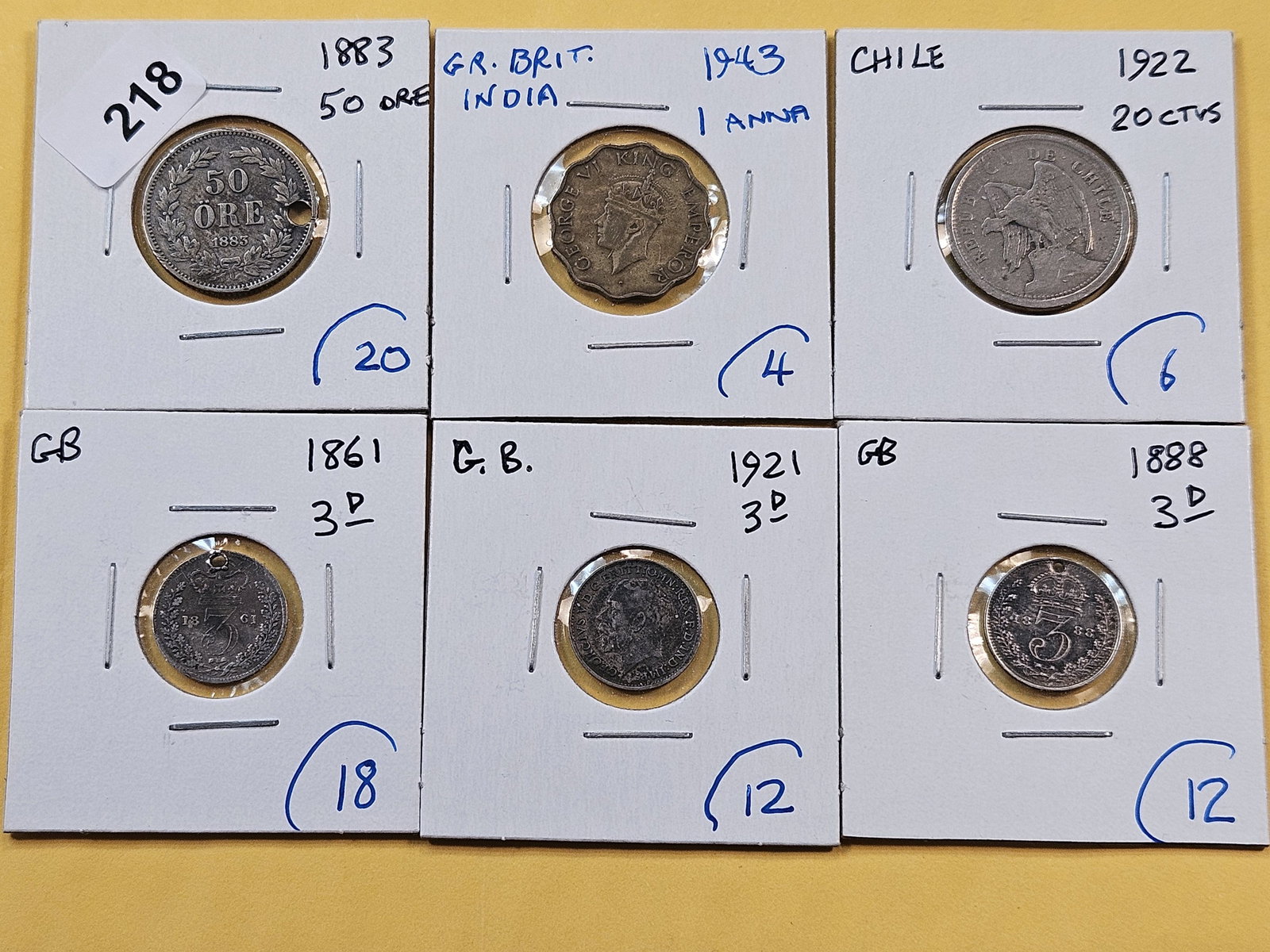 Six Mixed World Coins (1 of 8)