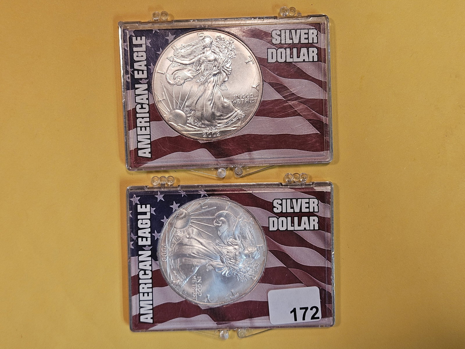 Two GEM Brilliant Uncirculated American Silver Eagles (1 of 2)