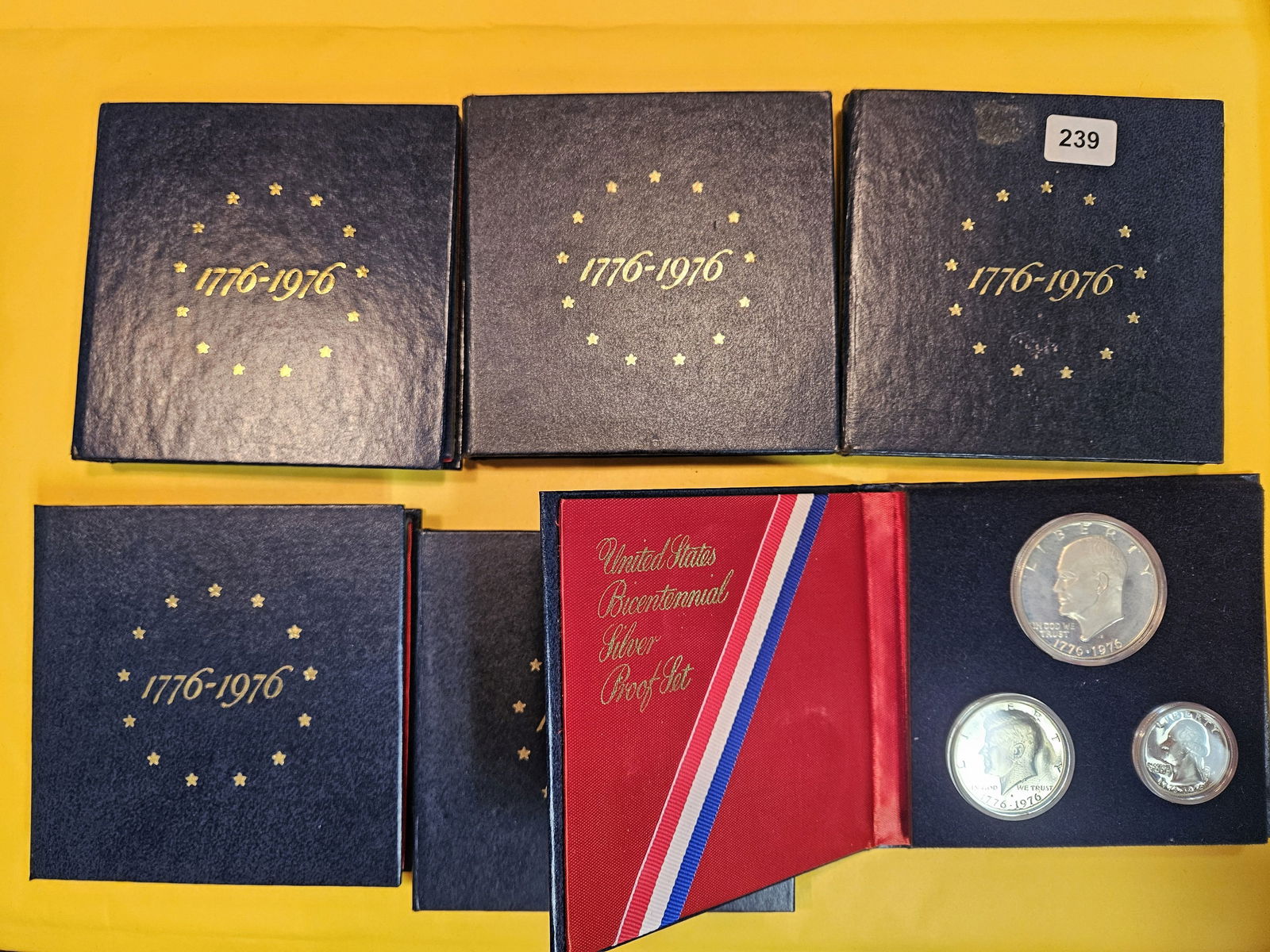 Six 1976 Three-Coin SILVER GEM Proof Deep Cameo Sets (1 of 1)